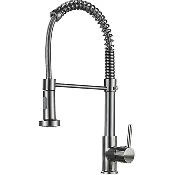 

Spring Pull Down Kitchen Faucet Single Handle Hot Cold Rotatable Outlet Shower Swivel Kitchen Taps Nozzle Dual Mode Water Mixer