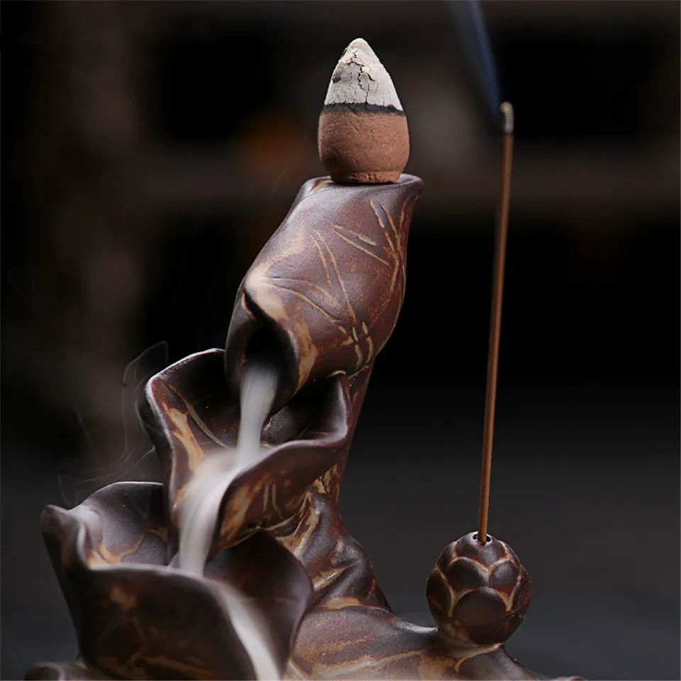 Lotus Backflow Incense Burner 4