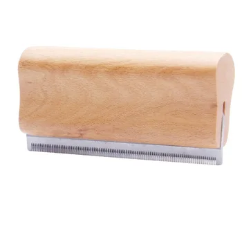 

Wood Grooming Brush Deshedding Grooming Tool Professional Pet Wooden Groomer No Hurt for Dogs Cats Horses Massage Cleaning Tool