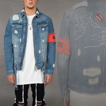 *#Best Price Autumn Zipper Male Coats Outerwear Mens Jean Jackets and Coat Patchwork Hole Ripped Long Sleeve Denim Bomber Jackets Hip Hop D25 *#Best Price Autumn Zipper Male Coats Outerwear Mens Jean Jackets and Coat Patchwork Hole Ripped Long Sleeve Denim Bomber Jackets Hip Hop D25