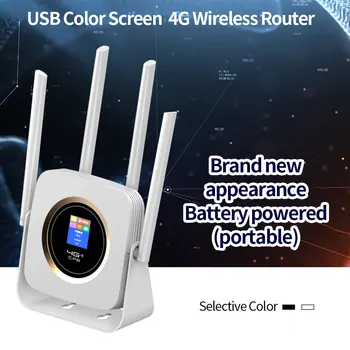 

150Mbps USB Charging LED Indicator High Antenna Color Screen Home 4G Wireless Router Travel Portable Hotspot US Plug