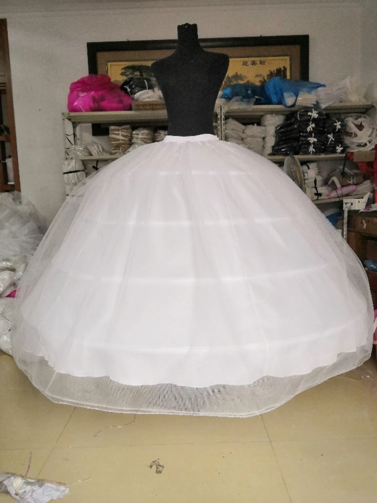 New Hot Sell 3 Hoops Big White Petticoat Super Fluffy Crinoline Slip  Underskirt For Wedding Dress Bridal Gown In Stock - Petticoats - AliExpress
