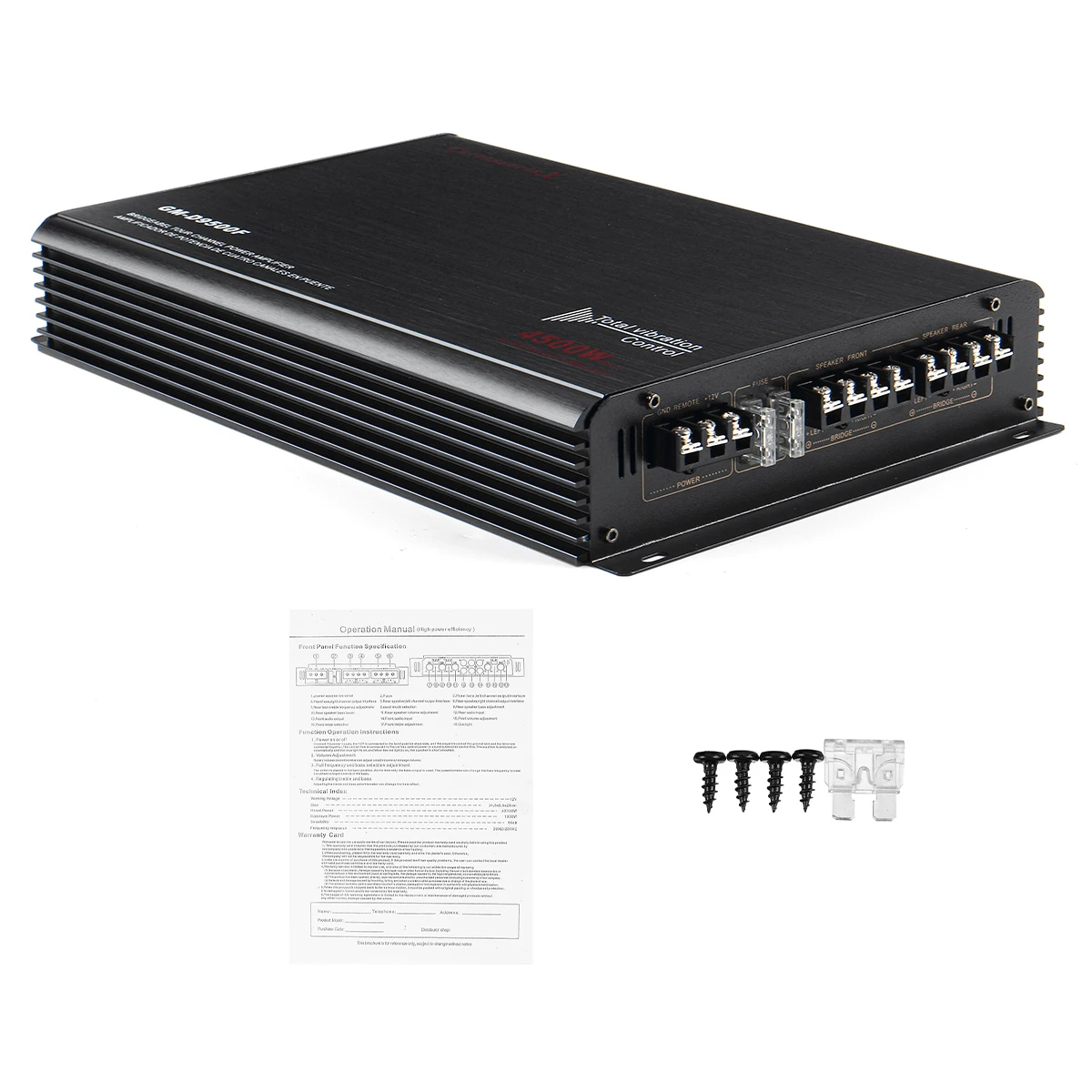 AMPLIFICADOR DE POTENCIA DE Audio estéreo para coche, 12V, 4500W, 4 canales, Clase A/B, estéreo 3D, Subwoofer envolvente, amplificador de Metal para coche ► Foto 2/6