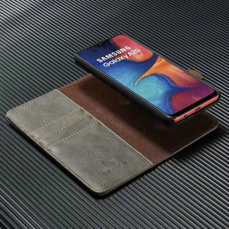 2 в 1 чехол для samsung Galaxy A10 A20 A30 A40 A50 A70 чехол из натуральной кожи съемный кошелек кожаная книжка флип Etui