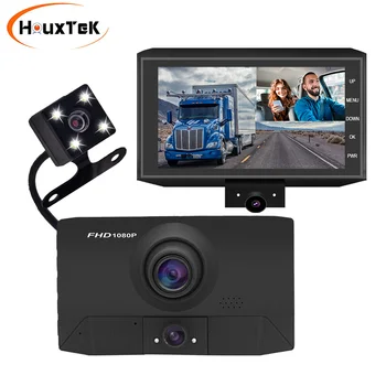 

HD Car Dash Camera DVR Dual Lens 4.0 Inch DashCam With reverse Camera Video Recorder 3 Cameras Registrator Dvrs Dash Cam For Car