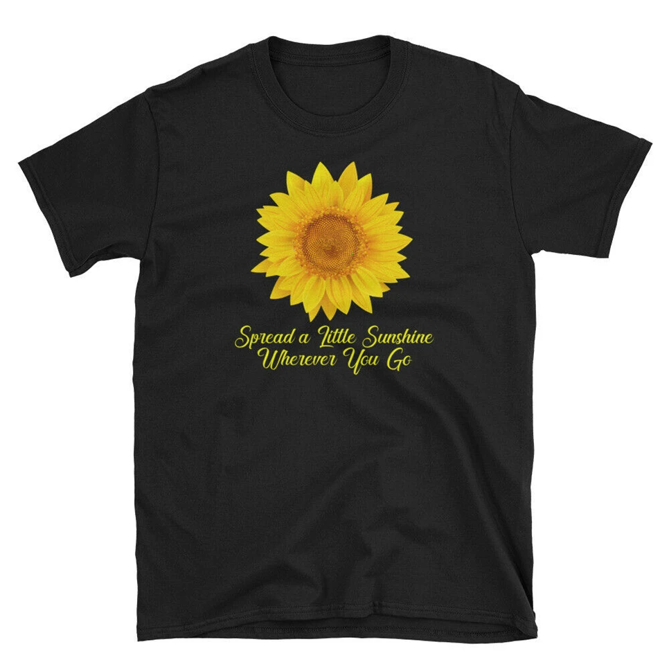 Sunflower Sunshine T-Shirt S-3Xl Funny Design Tee Shirt New Fashion | Мужская одежда