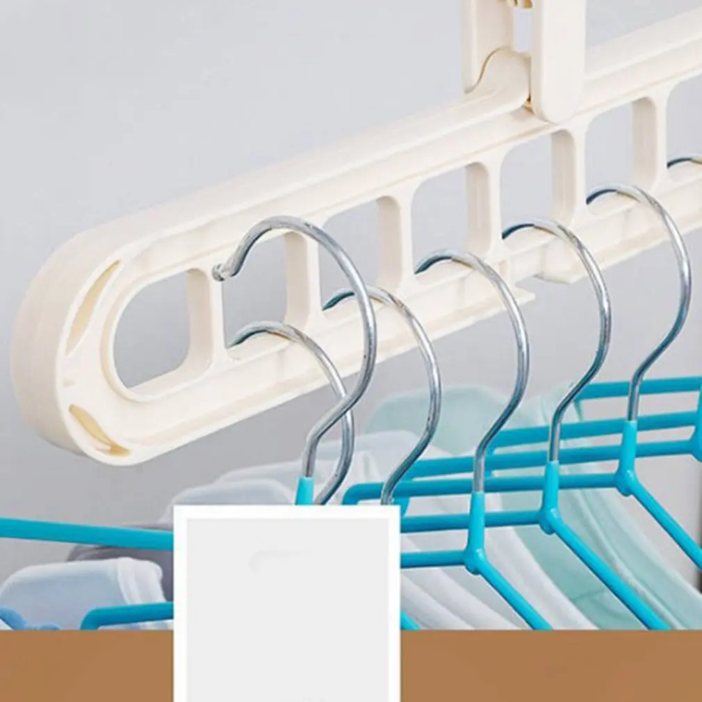 Creative Thickening Design Multi-function Home Balcony Wardrobe Magic Storage Rotating Non-slip Nine Hole Hanger