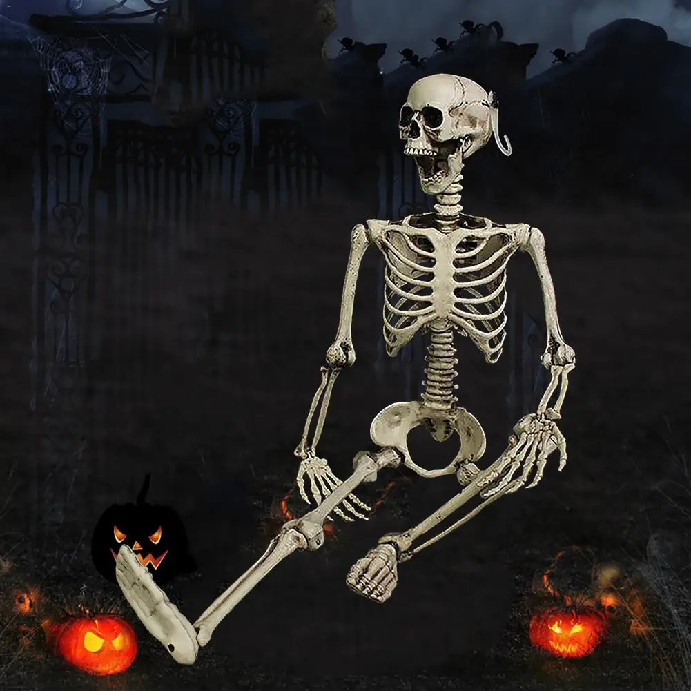 90 см Хэллоуин реквизит для дома с привидениями Скелет сухой корпус Скелет ребенок секретная комната кость украшение головы