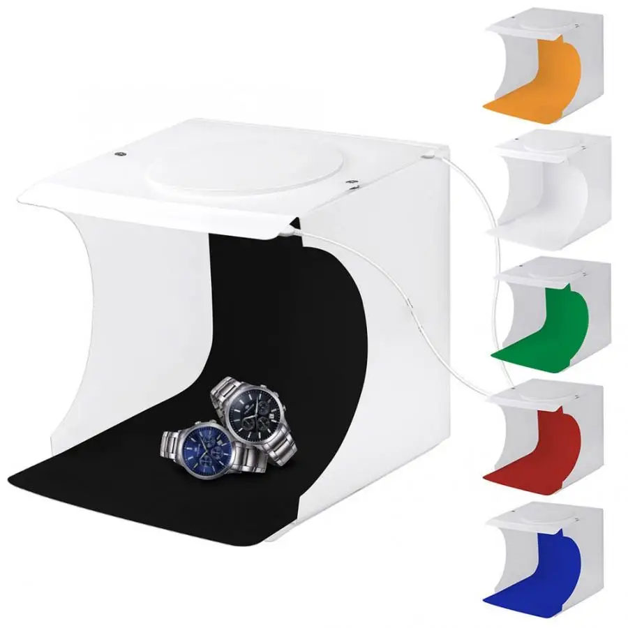 

Photo studio 5500K LED Lightbox Light box Mini Photo Studio Box Photography Box Studio Shooting Tent Box Kit 6 Color Backdrops