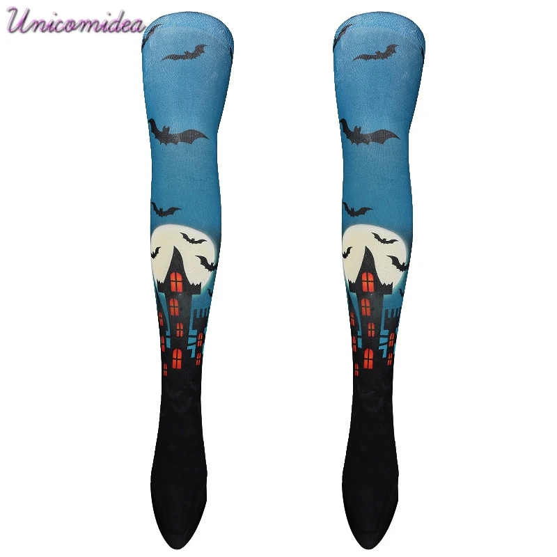 Best 1 Pair Women Socks Combed Cotton Christmas Pumpkin Starry Sky Skull Galaxy Space Novelty Funny Women Socks