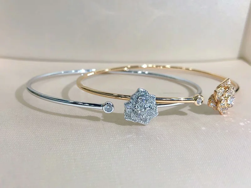 18K Au750 White Gold Bracelet  0.22Carat Nature Diamond diamond bracelet Wedding Party Engagement Anniversary