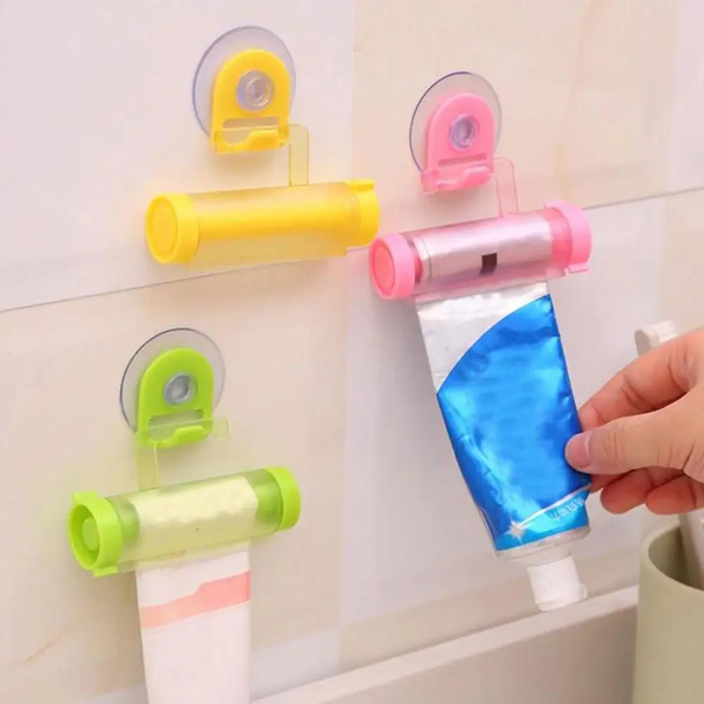 

Rolling Squeezer Toothpaste Dispenser Tube Partner Holder Hanger Manual Sucker Syringe Creative Dispenser Toothpaste Gun V1G6