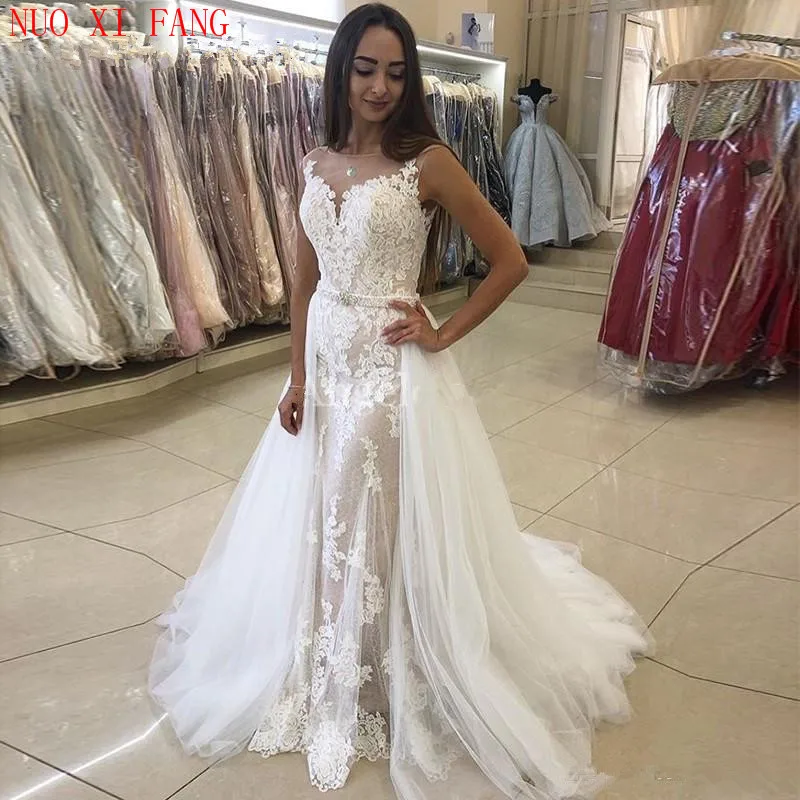 Nuoxifang Elegante Witte Uit De Schouder Trouwjurk Baljurken Lace Bottom Applicaties Formele Lange Puffy Vestido De Noiva Nuoxifang Elegante Witte Uit De Schouder Trouwjurk Baljurken Lace Bottom Applicaties Formele Lange Puffy Vestido De Noiva