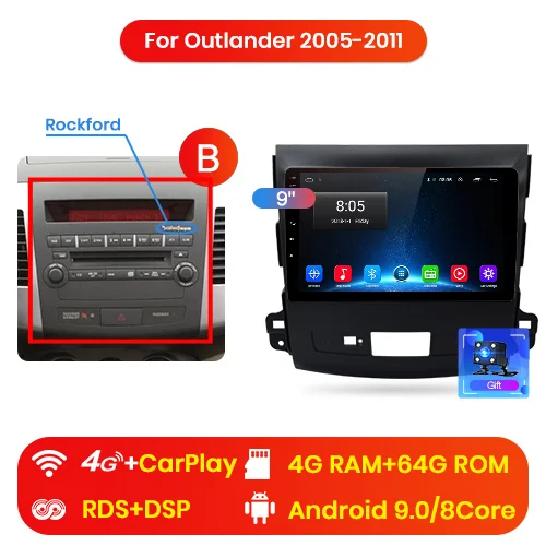 4G( 4GB 64GB) B Junsun V1 2 дин магнитола андроид 8.1 навигатором For Mitsubishi Outlander xl 2007 2008 2011 Android 8.1 Штатное Головное устройство для Мицубиси Аутлендер 2 штатная магнитола автомобильная мультимедиа aвтомагнитола 40 - Цвет: 4G( 4GB 64GB) B