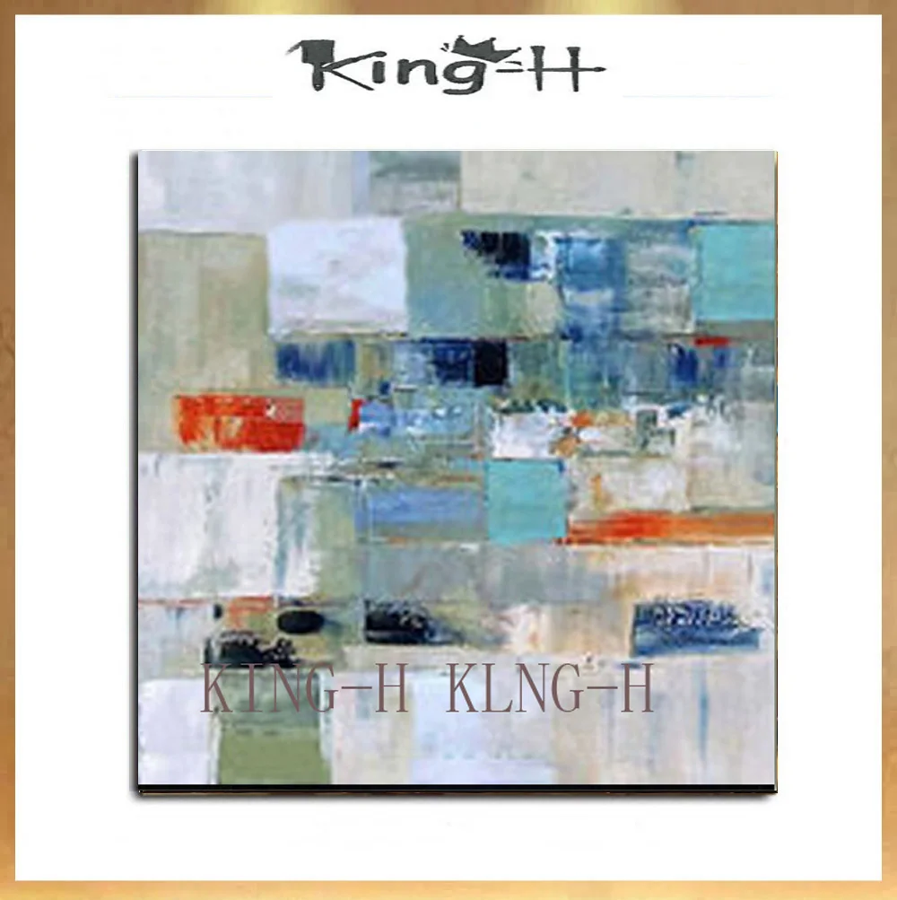 

Синяя абстрактная картина маслом на холсте 100% ручная роспись настенные картины для гостиной украшение дома абстрактная картина маслом