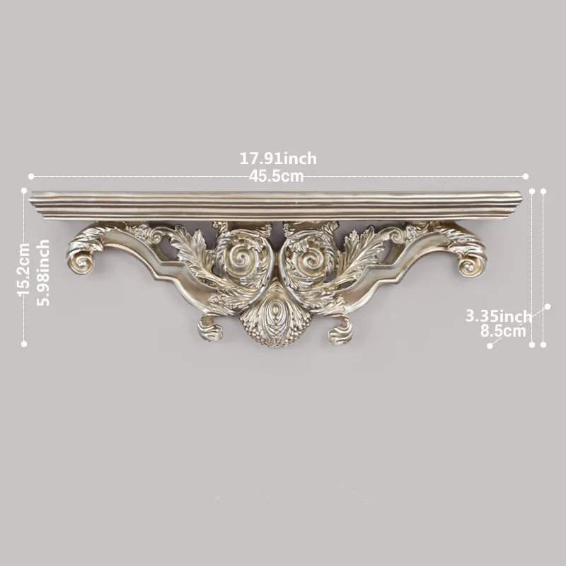 Creative European Mounted Hanging Home Accessories Living Room Decoration Racks Living Room Wall Shelf Clapboard Resin Crafts