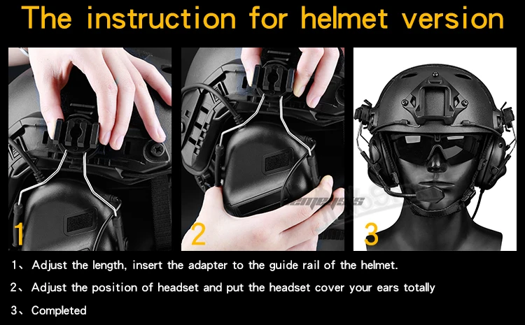 Anti-noise Shooting Headset Earmuff  Tactical Communication Headphone Sound Amplification Airsoft Paintball Headset