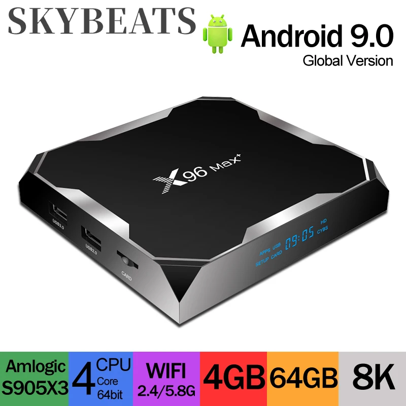 Приставка Смарт-ТВ X96MAX PLUS 2021 Мбит/с Wi-Fi 1000/5 ГГц | Электроника