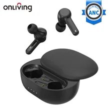 Onliving bluetooth 5.0 sem fio fone de ouvido com cancelamento de ruído ativo tws fones anc eaphone ipx5 à prova ddual água com duplo micphone