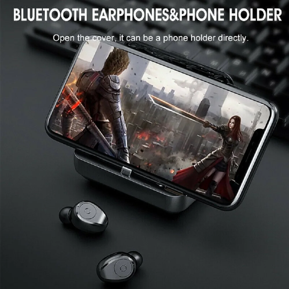 F9 TWS беспроводные наушники Bluetooth V5.0 беспроводные Bluetooth наушники светодиодный дисплей 2000 мАч power Bank гарнитура с микрофоном