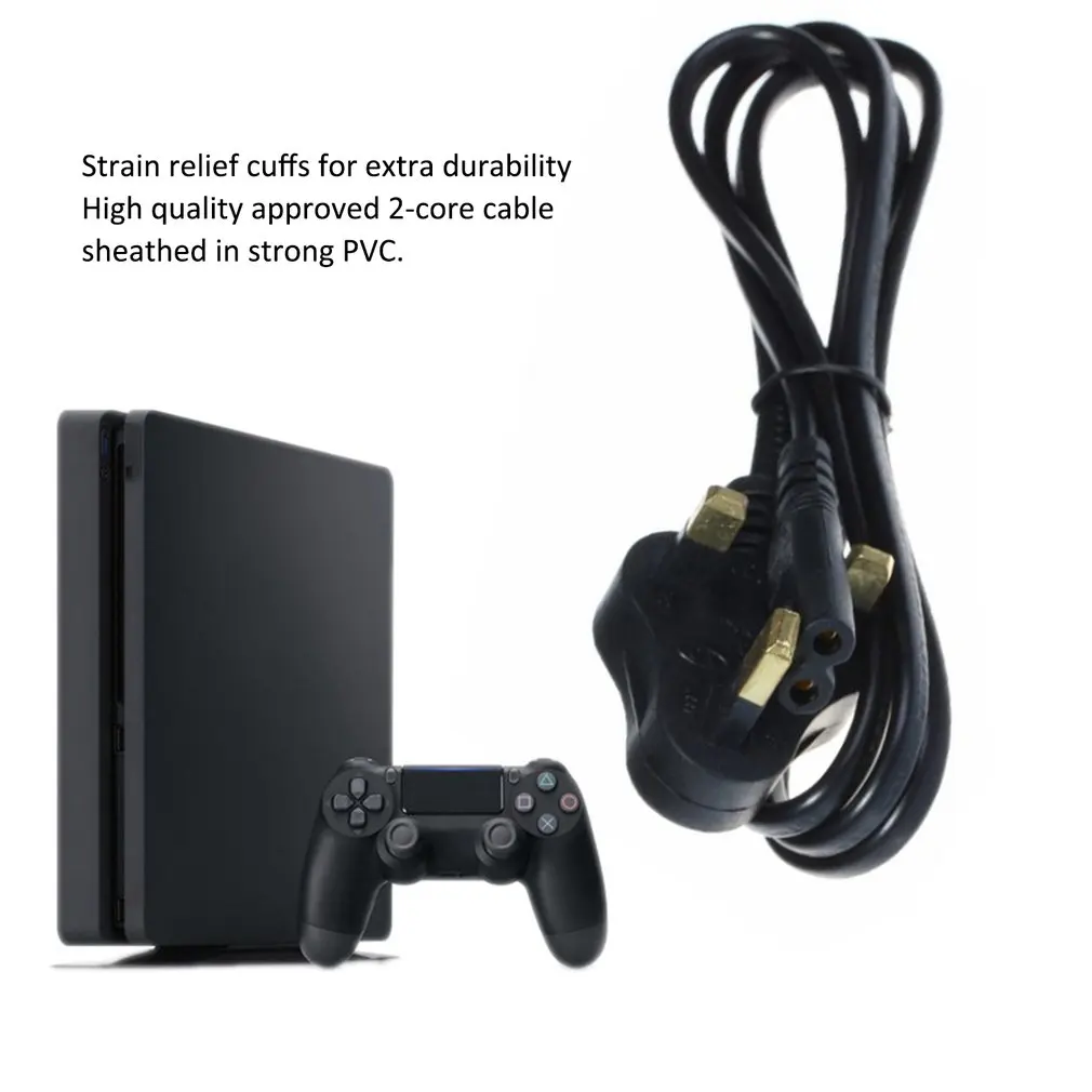Универсальный кабель 1,5 м для PS2 PS3 PS4 тонкий Xbox Европейский стандарт огонь корова шнур питания кабель 8 восемь хвост