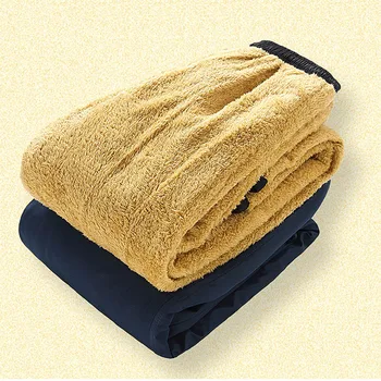 

Autumn winter men pants 5XL 6XL 7XL waist 130kg Plus size Fleece pants men