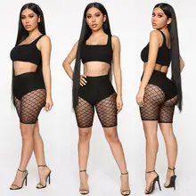 Новинка, стильные женские шорты для йоги, сетчатые шорты в сеточку, половина,, фитнес, высокая талия, клетчатые модные шорты, Мода, хит