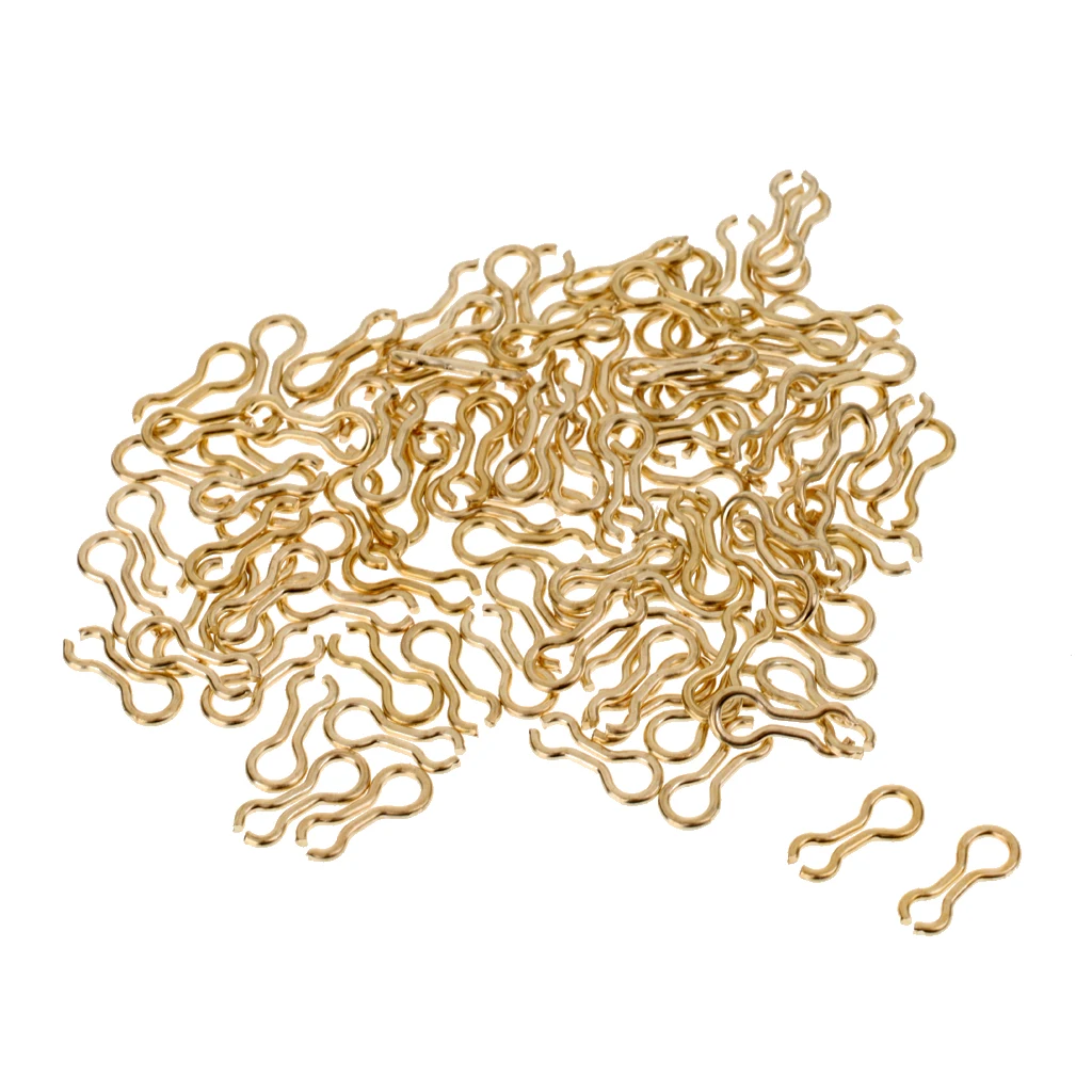 100Pcs Brass Sinker Eyes Eyelets for Lead Molds Fishing Loops Swivel Tackle