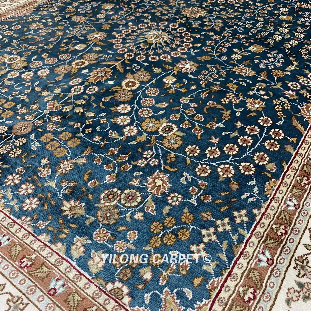 Yilong 4,5 'x6. 5' персидский шелковый ковер ручной работы Домашний Декор винтажный ковер(HF316B