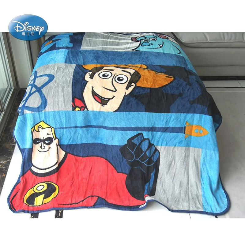 Плюшевое одеяло Buzz Woody Lightyear Blue Toy Story, 117x152 см, для детей, для мальчиков и девочек, Летний спальный чехол на кровать, диван, самолет