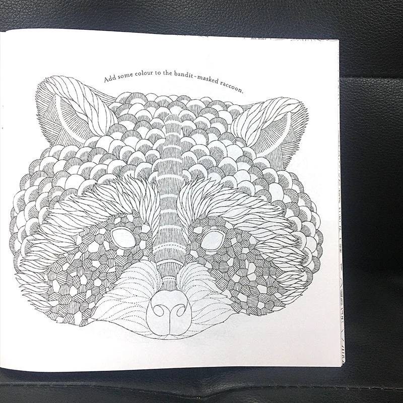Animal Kingdom English Edition Antistress Coloring Book For Children Adults Graffiti Painting Drawing Art Book 24 Pages