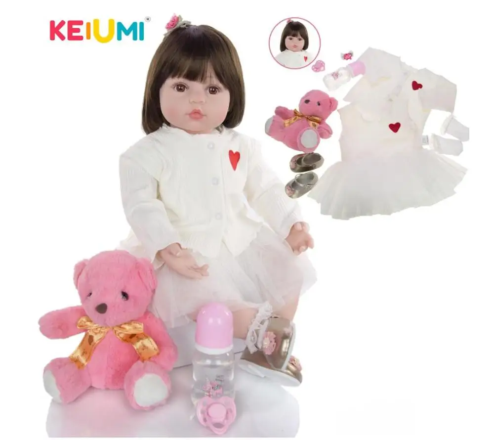 doll 2 KEIUMI, дизайн, кукла-Реборн, 24 дюйма, Мягкий силикон, Реалистичная, Reborn Baby, близнецы, принцесса, куклы, игрушки для подарка на день рождения - Цвет: doll 2