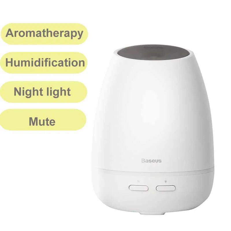 bundle2 Baseus Humidifier Aroma Diffuser Aromatherapy Essential Oil Diffuser For Home With Colorful Light Smart USB Diffuser - Цвет: bundle2