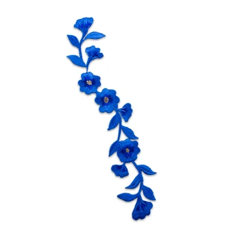 

1PCS Chic Embroidery Patch Leaf Sewing Applique Lace Fabric Flower Apliques Clothes Stickers Patches For Clothing Sticker F38
