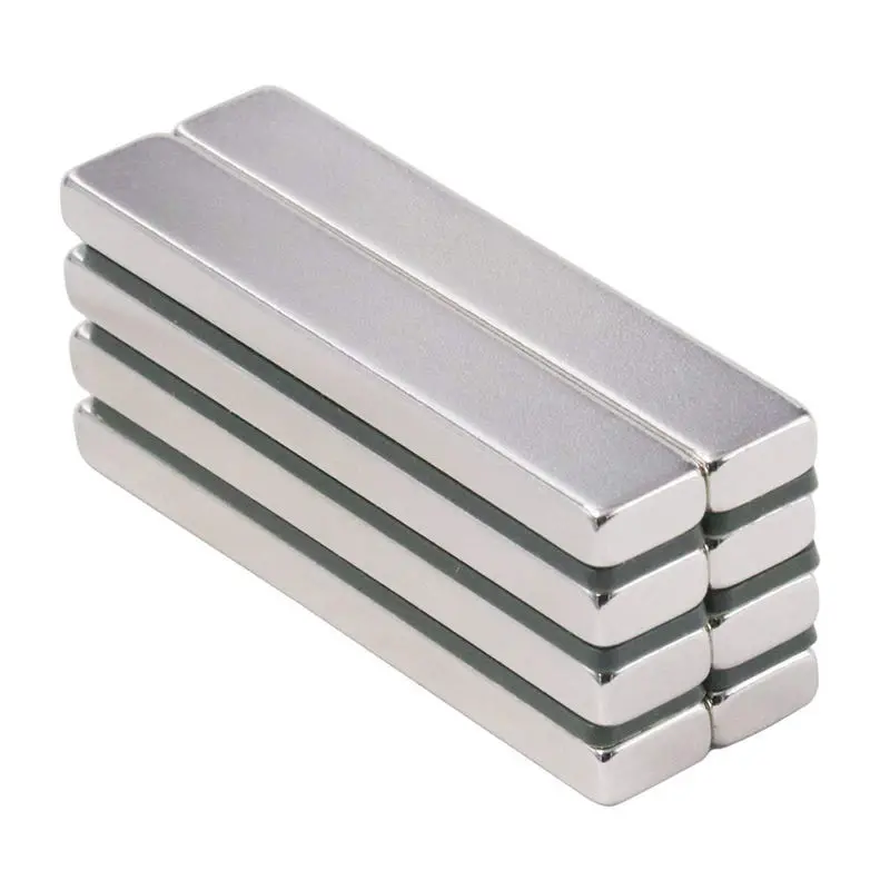 

Powerful Neodymium Bar Magnets, Rare-Earth Metal Neodymium Magnet, N45, Incredibly Strong 33+ LB Strength - 60 X 10 X 5 mm, Pack