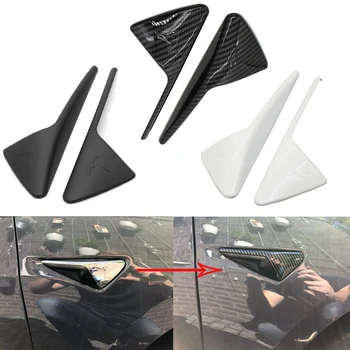

2PCS Side Camera Carbon Fiber ABS Protection Cover For Tesla Model 3 Y S X Model3 Cameras spoiler For Tesla Model Three