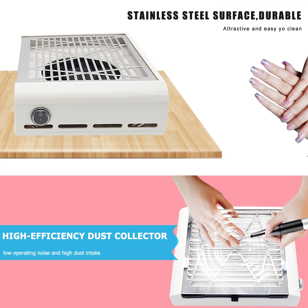 

40W Nail Dust Collector Fan Suction Machine Vacuum Cleaner For Manicure Nail Dust Collector Nail Art Salon Equipment
