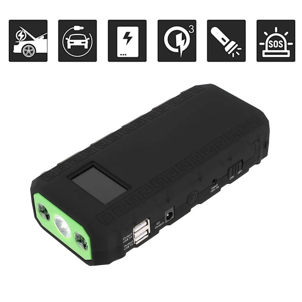 400A ЖК-дисплей Дисплей 12V 4 USB Портативный мини-автомобиль аварийный прыжок стартовый усилитель Батарея Зарядное устройство Мощность банка