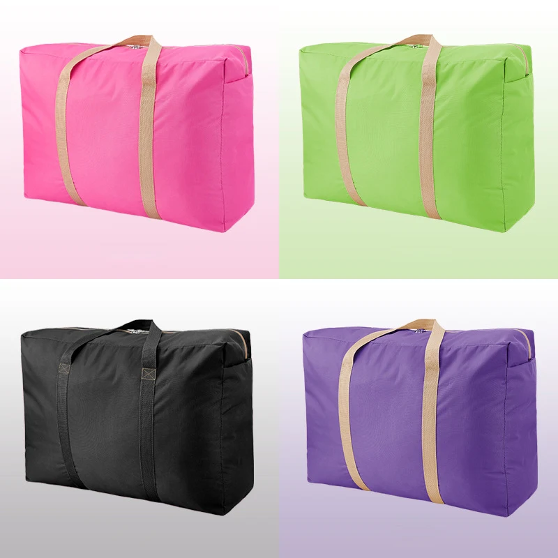 New 130L Large Capacity Folding Luggage Bag Unisex Thickening Oxford Cloth Travel Duffel Bags Sturdy Moving House Storage Bag 4