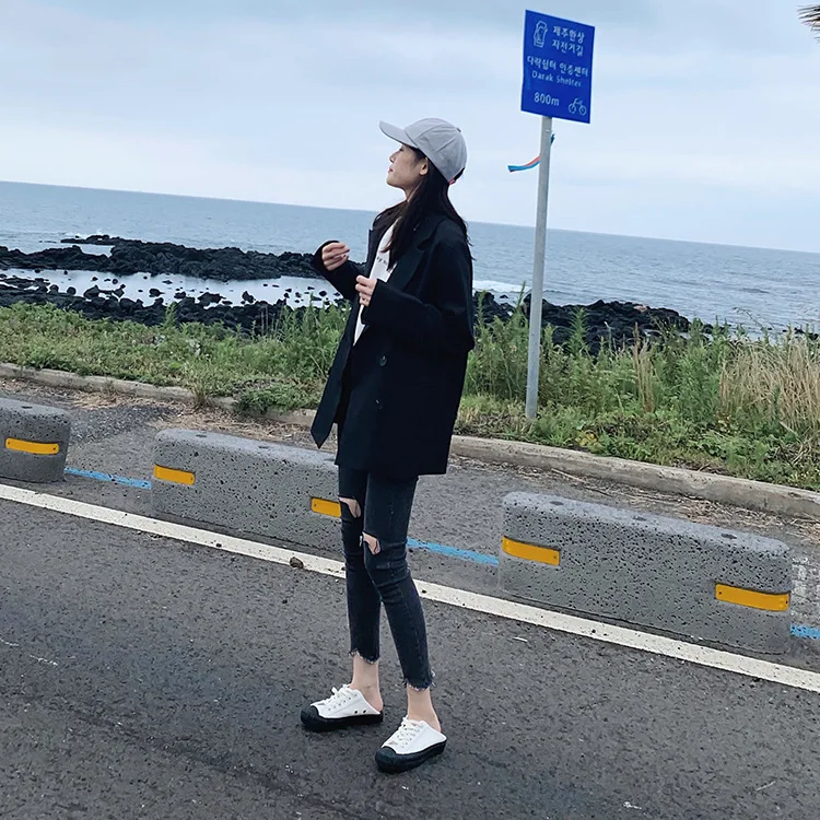 

Photo Shoot Main Push Small Suit Coat 2019 New Style Korean-style Loose-Fit England Ventilation Network Red Suit Tops Women's So