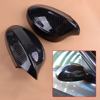 

2Pcs Carbon Fiber Style Rearview Side Mirror Cover Cap 51167135097 51167135098 Fit for BMW E90 E91 330i 335i 2005 2006 2007 2008