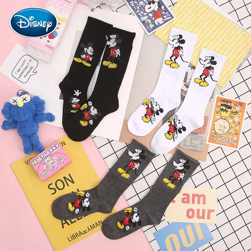 Disney 1 пара носков с рисунками героев мультфильма принт Микки Маус гольфы летние