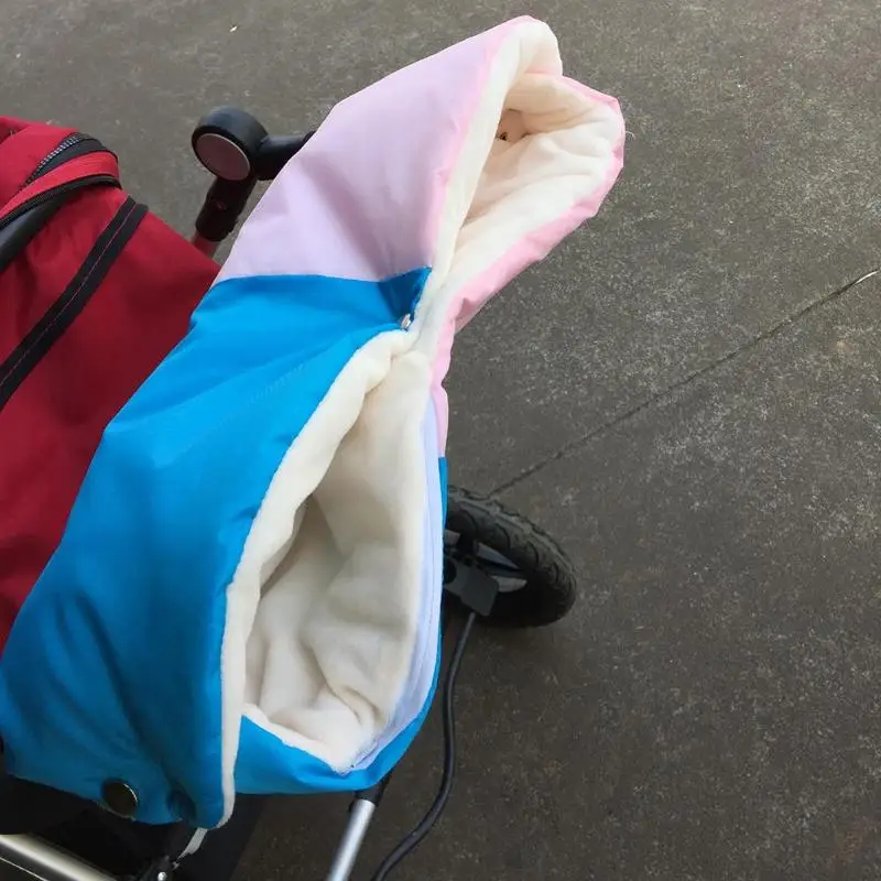 Pushchair Gloves Hand Muff Waterproof Oxford Tarp Thickening Calorific Keep Warm Windproof Buggy Pram Accessory Outdoor