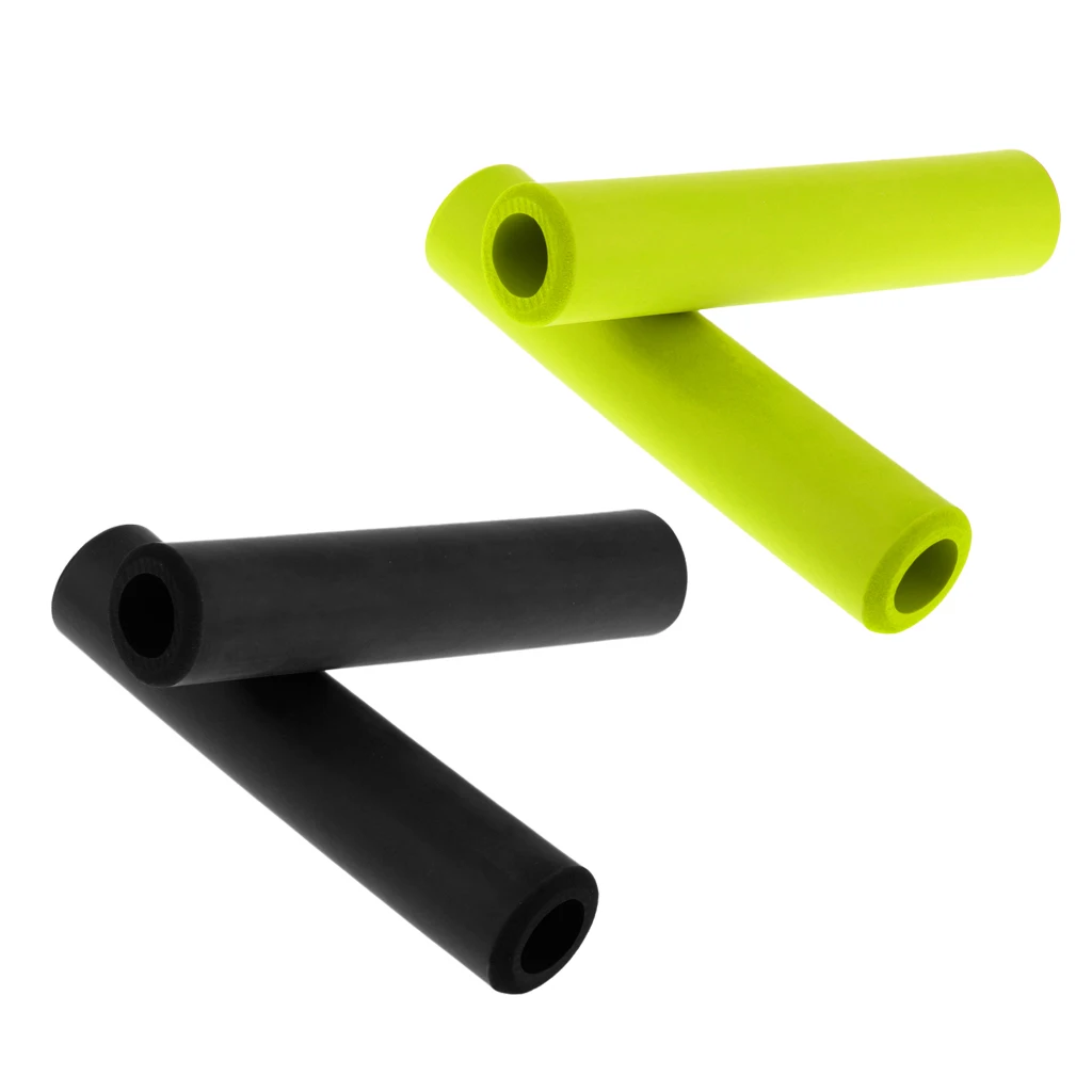 

2 Pair Non Slip Silicone Sponge Bike Handlebar Grips without Plugs