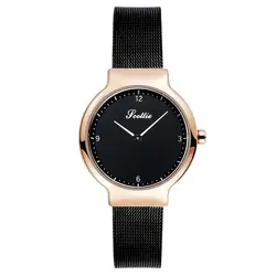 Популярные простые часы для влюбленных для мужчин и женщин, повседневные стальные сетчатые кварцевые часы Movt, женские модельные подарки
