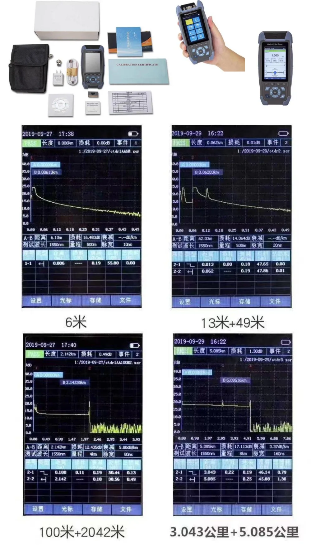 Мини-Pro OTDR оптический рефлектометр 9 функций в 1 устройство OPM OLS VFL карта событий RJ45 Ethernet кабель трекер