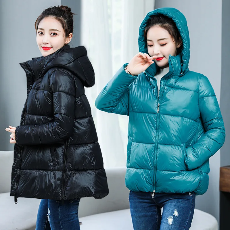 

2019 New Products Foreign Trade Loose Winter Cotton-padded Clothes Women's Deconstructable Hooded down Coat Fur Collar down Jack