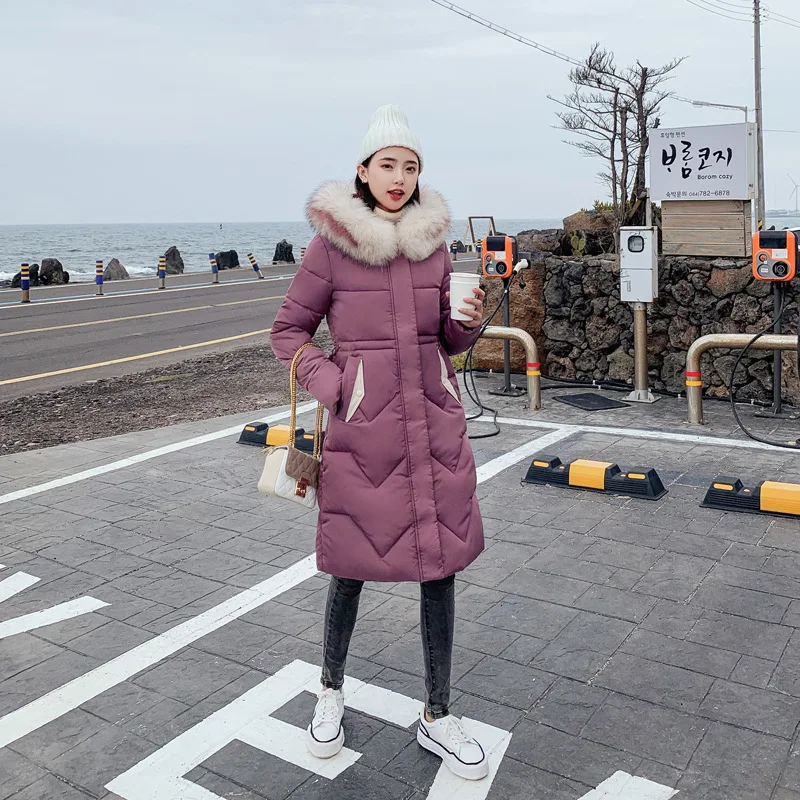 

Photo Shoot 19 Winter New Style down Jacket Cotton-padded Clothes Women's South Korea Dongdaemun Mid-length Cotton-padded Clothe