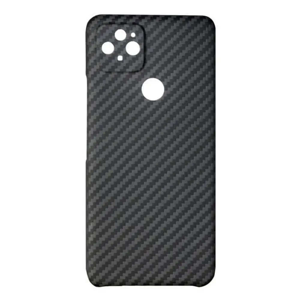 1PC Thin Aramid Carbon Fiber Phone Case Protector Shell Back Cover For Google Pixel 5 Phone Drop-proof Dust-proof