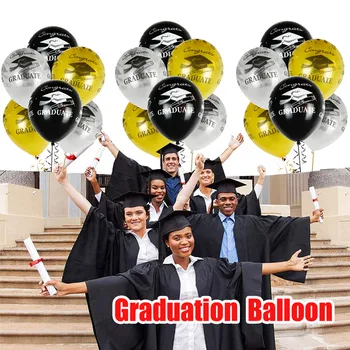 

100PC 30cm Balloon congrats graduate print 2020 Graduation Decorations Balloons Props Balloons create party atmosphere